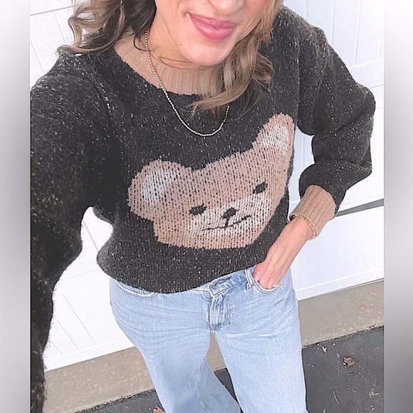 Anthropologie Sweaters - Anthropologie Luna Ivy Cozy Knit Bear Sweater